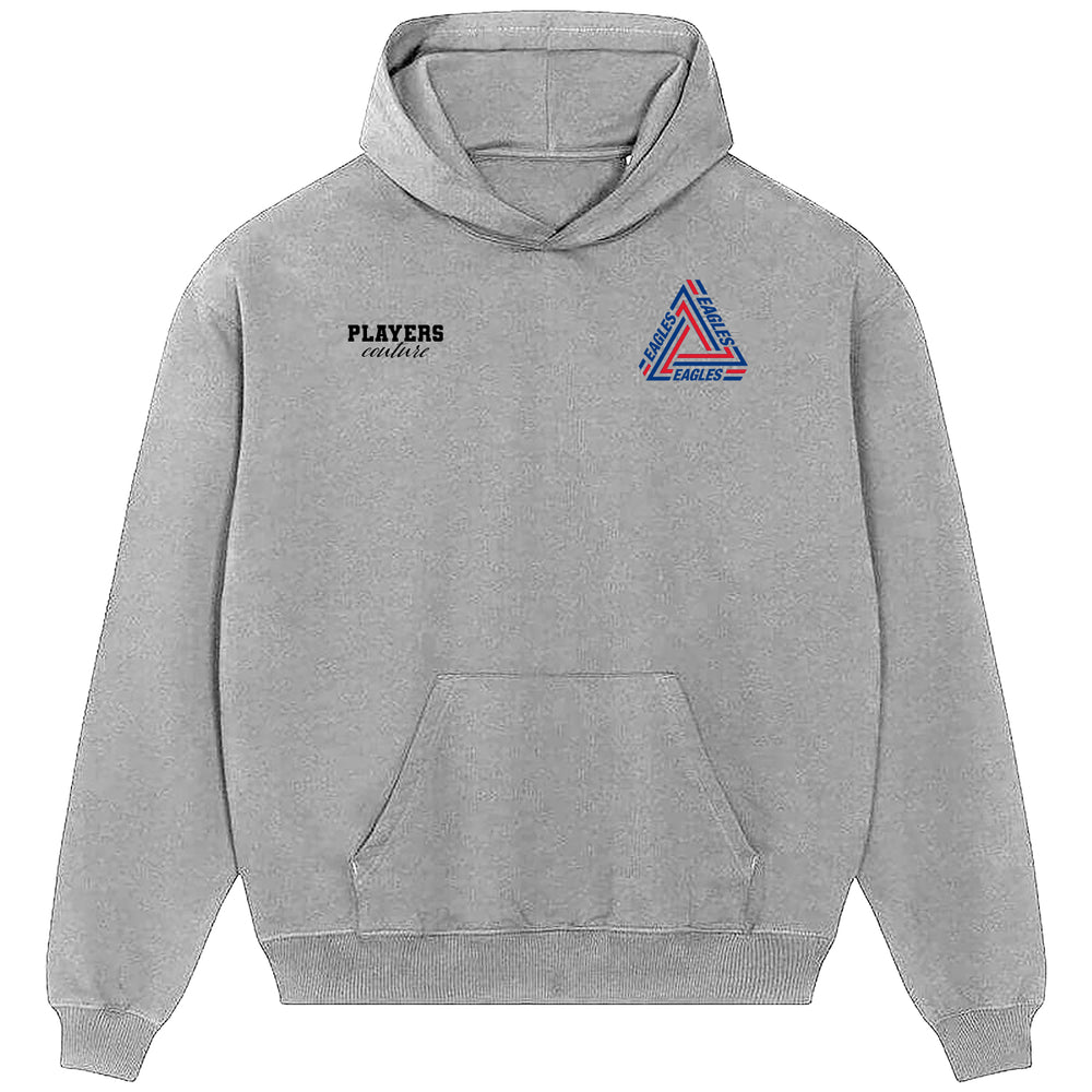 Crystal Palace Eagles Logo Players Couture Men's Casual Hoodie Gray