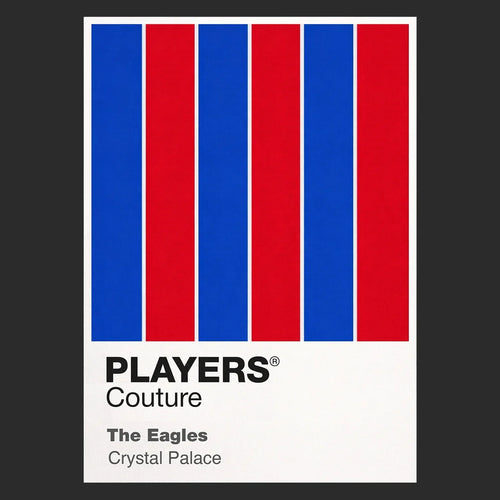 Crystal Palace Classic Football Shirt Colours Frame Men's T-Shirt – black close-up detail shot of the Crystal Palace Players