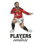 Matheus Cunha Badge Men's Hoodie – black close-up detail shot of the Matheus Cunha Players Couture logo design
