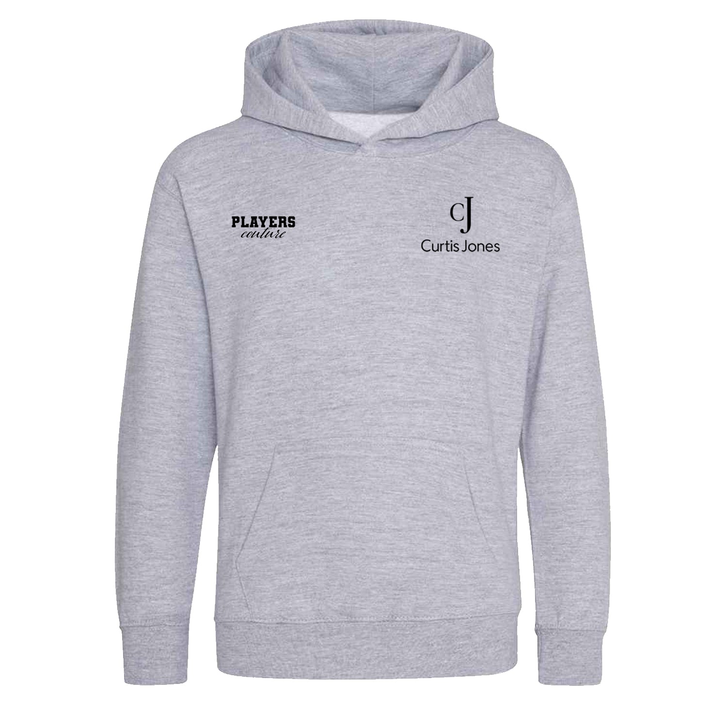 Curtis Jones Logo Players Couture Kids Hoodie Gray