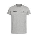Curtis Jones t-shirt – grey kids' t-shirt featuring the Curtis Jones Players Couture logo