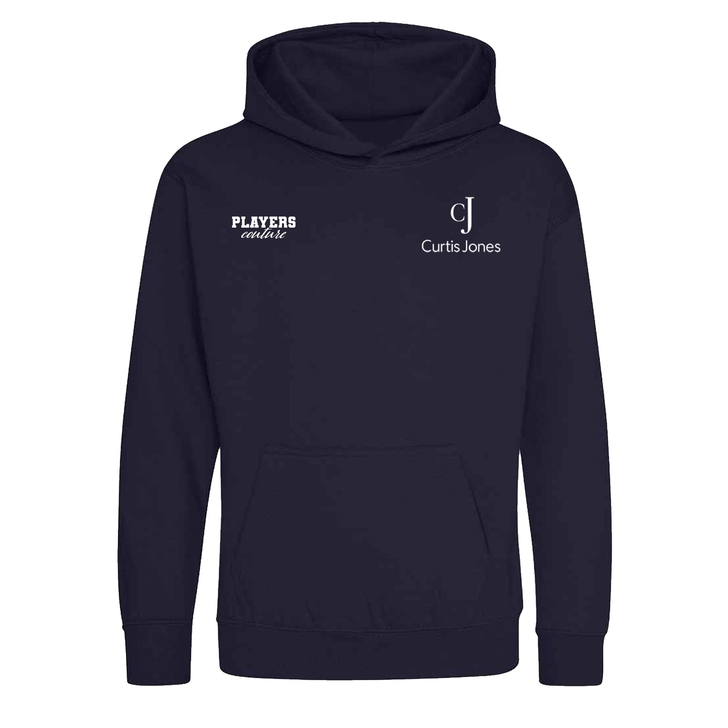 Curtis Jones Logo Players Couture Kids Hoodie Navy