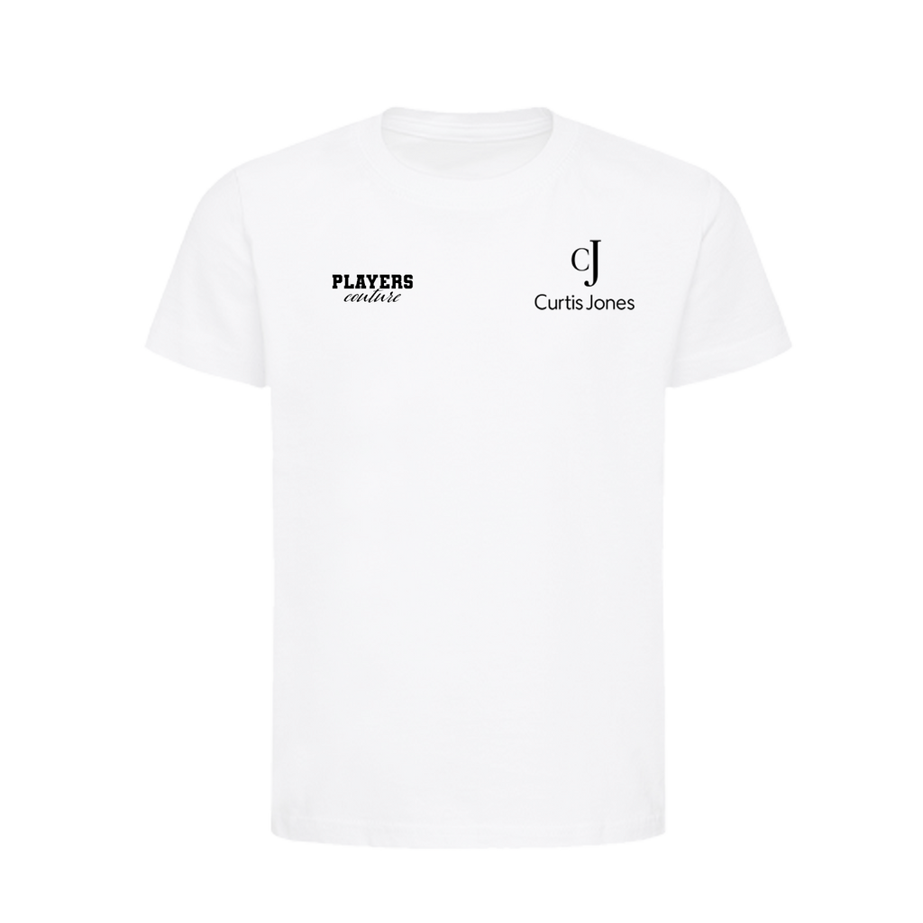 Curtis Jones Logo Players Couture Kids T-Shirt White