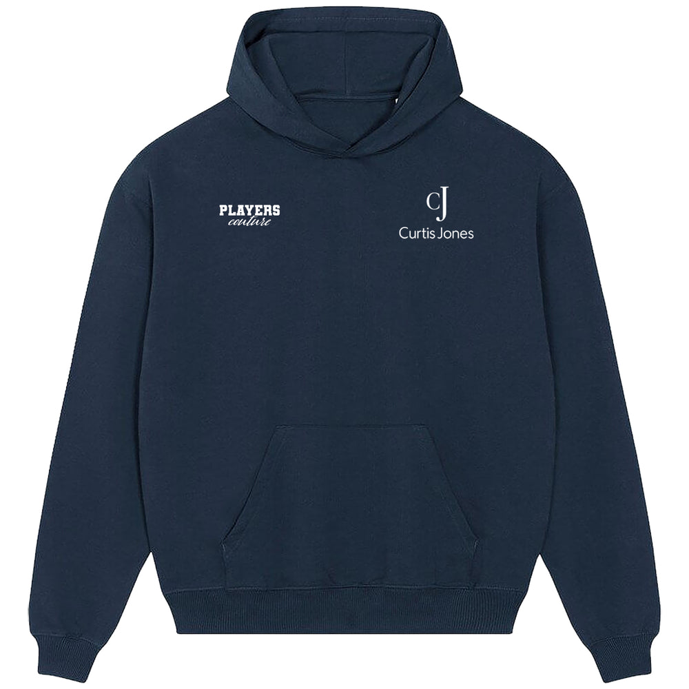 Curtis Jones Logo Players Couture Men's Casual Hoodie Navy