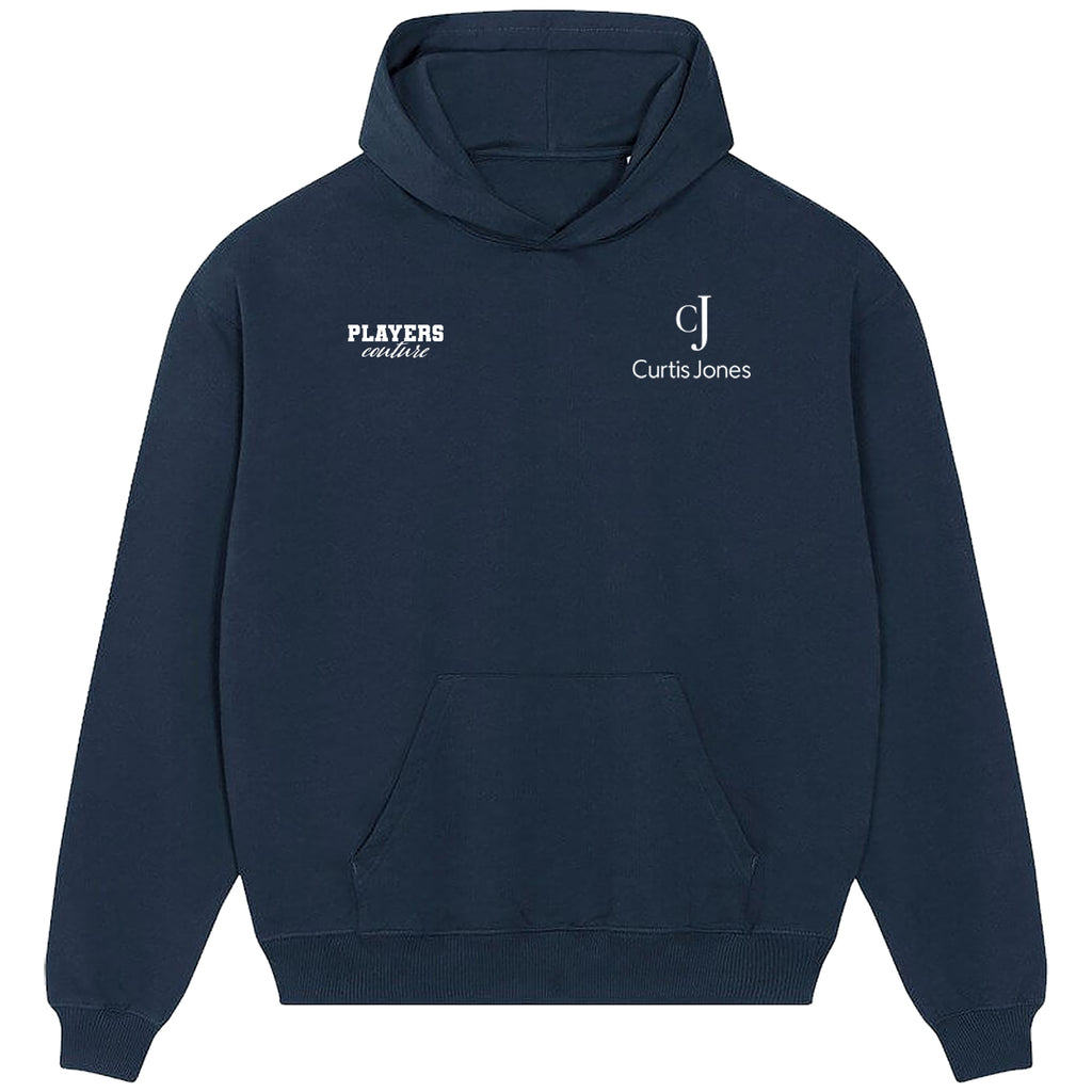 Curtis Jones Logo Players Couture Men's Casual Hoodie Navy