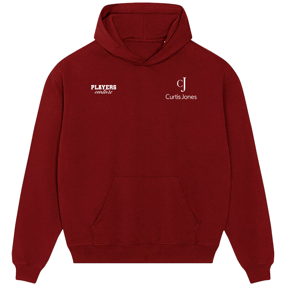 Curtis Jones Logo Players Couture Men's Casual Hoodie Red