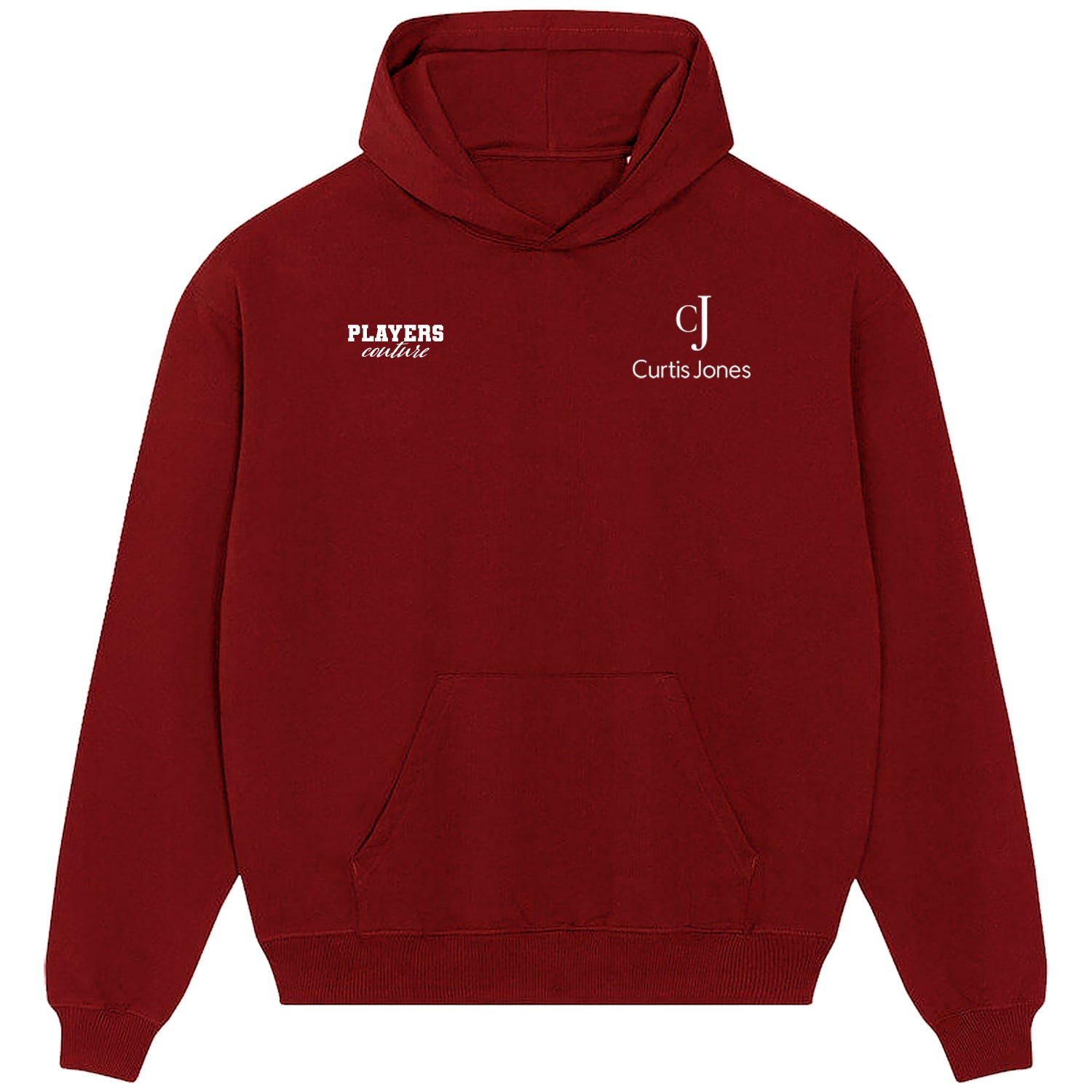 Curtis Jones Logo Players Couture Men's Casual Hoodie Red
