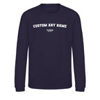 Custom Create Your Name hoodie – white kids' hoodie with black Custom Create Your Name letters and Players Couture logo on