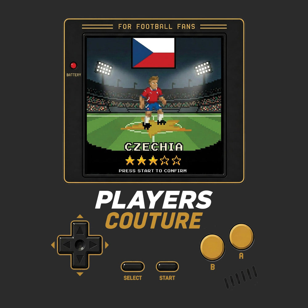 Czechia World Cup 8-Bit Kids T-Shirt retro gaming football design by Players Couture