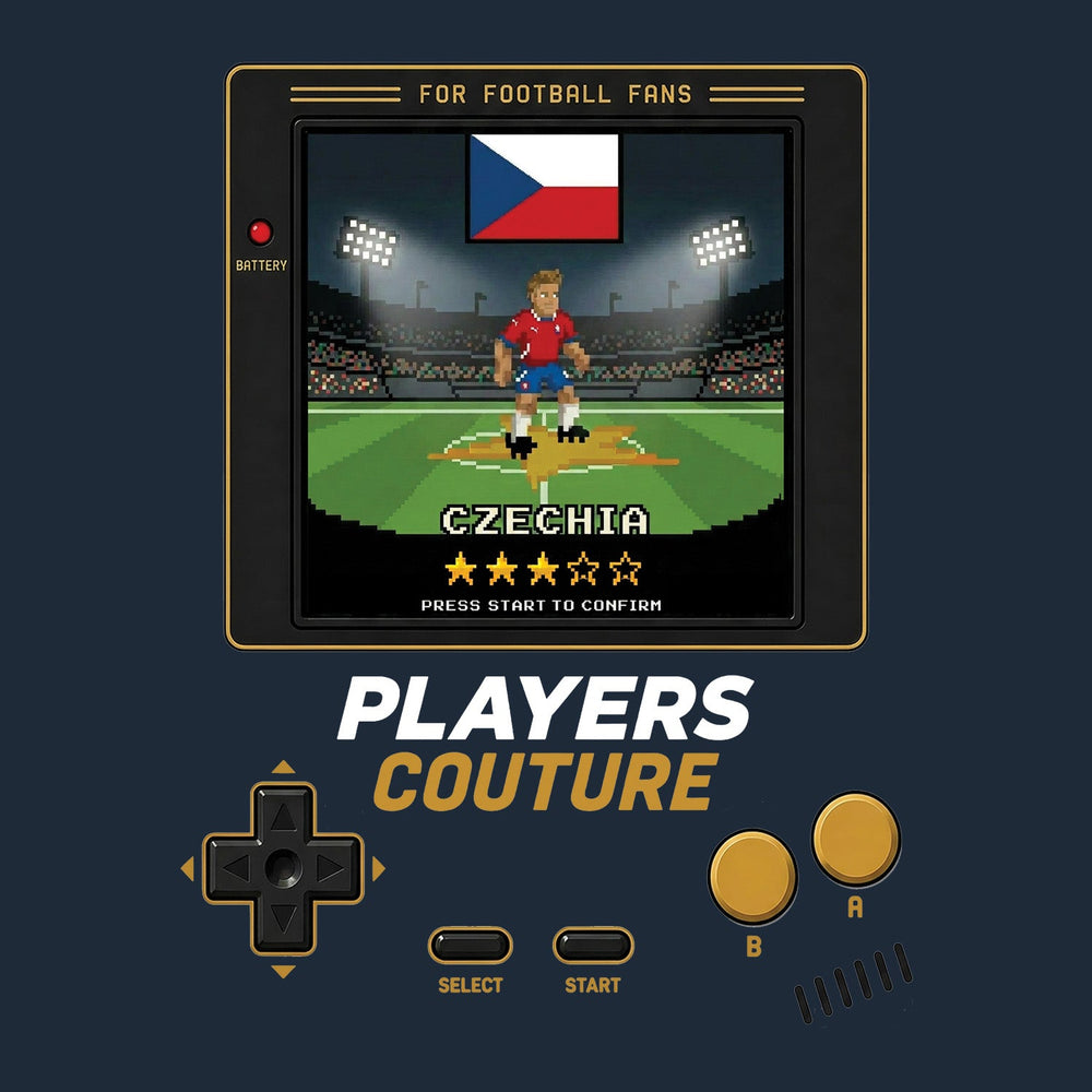 Czechia World Cup 8-Bit Kids T-Shirt retro gaming football design by Players Couture