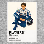 Damon Hill Williams Standing on Car Formula 1 T-shirt – grey view