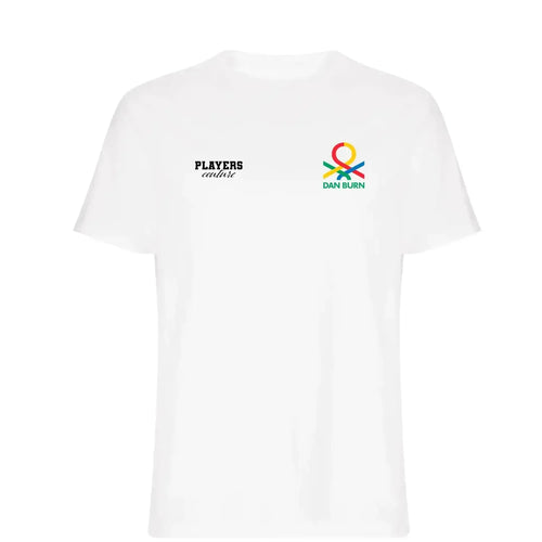 Dan Burn t-shirt – white men's t-shirt featuring the Dan Burn Players Couture logo
