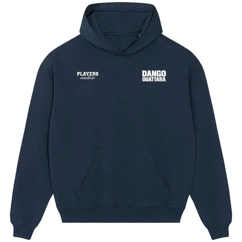 Dango Ouattara hoodie – navy men's hoodie featuring the Dango Ouattara Players Couture logo