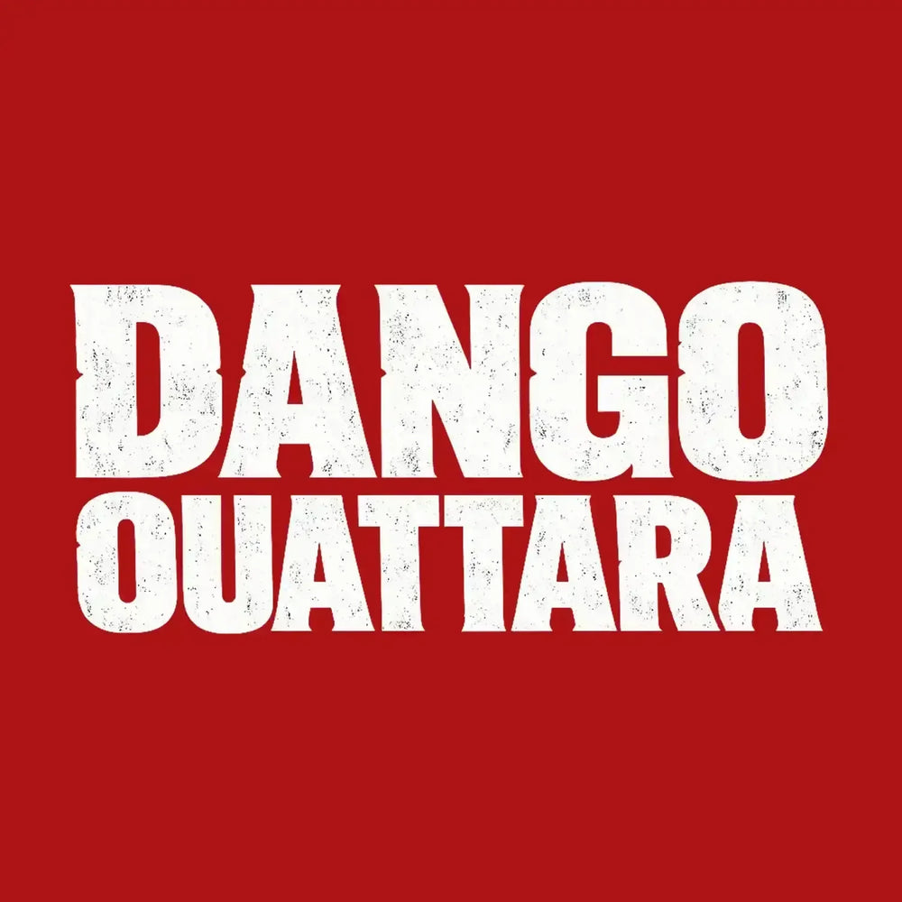 Dango Ouattara Logo Men's T-Shirt – red close-up detail shot of the Dango Ouattara Players Couture logo design