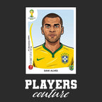 Dani Alves World Cup Sticker Men's Hoodie – dani alves black Players Couture design