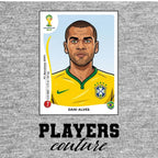 Dani Alves World Cup Sticker Men's Hoodie – dani alves grey Players Couture design