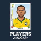 Dani Alves World Cup Sticker Men's Hoodie – dani alves navy Players Couture design