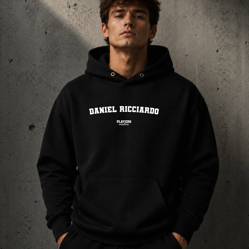 daniel-ricciardo name-print hoodie - black