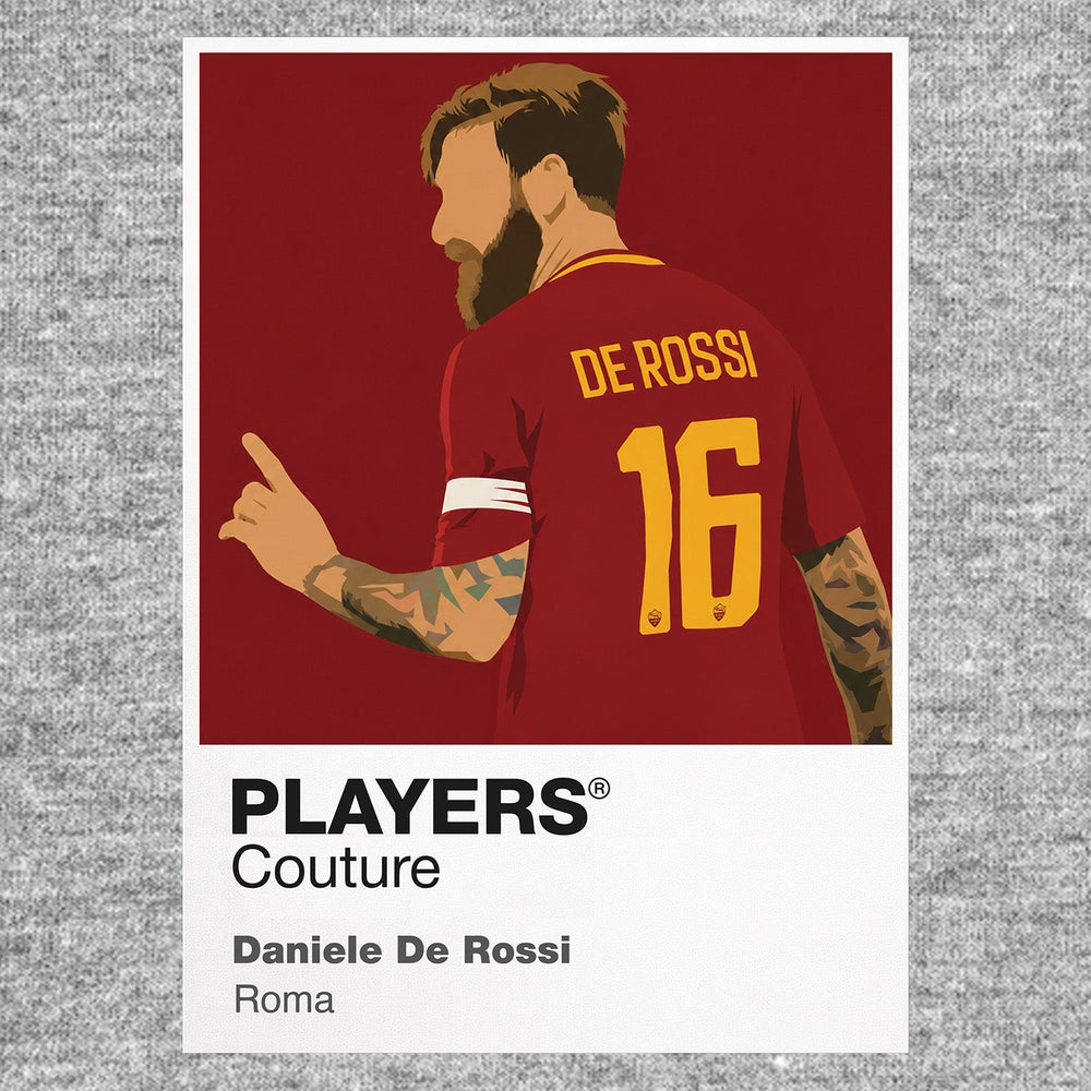Daniele De Rossi Roma grey Icon Frame artwork detail