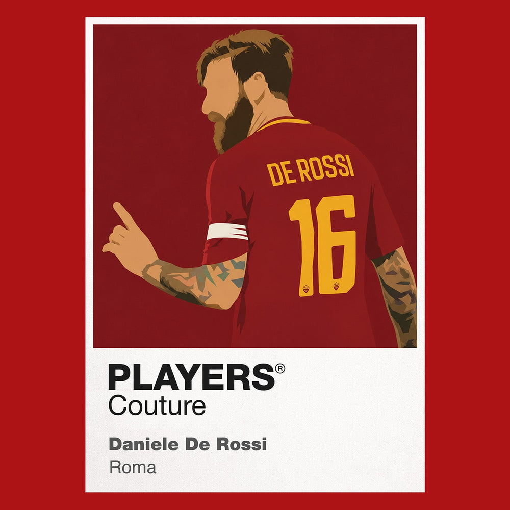 Daniele De Rossi Roma red Icon Frame artwork detail