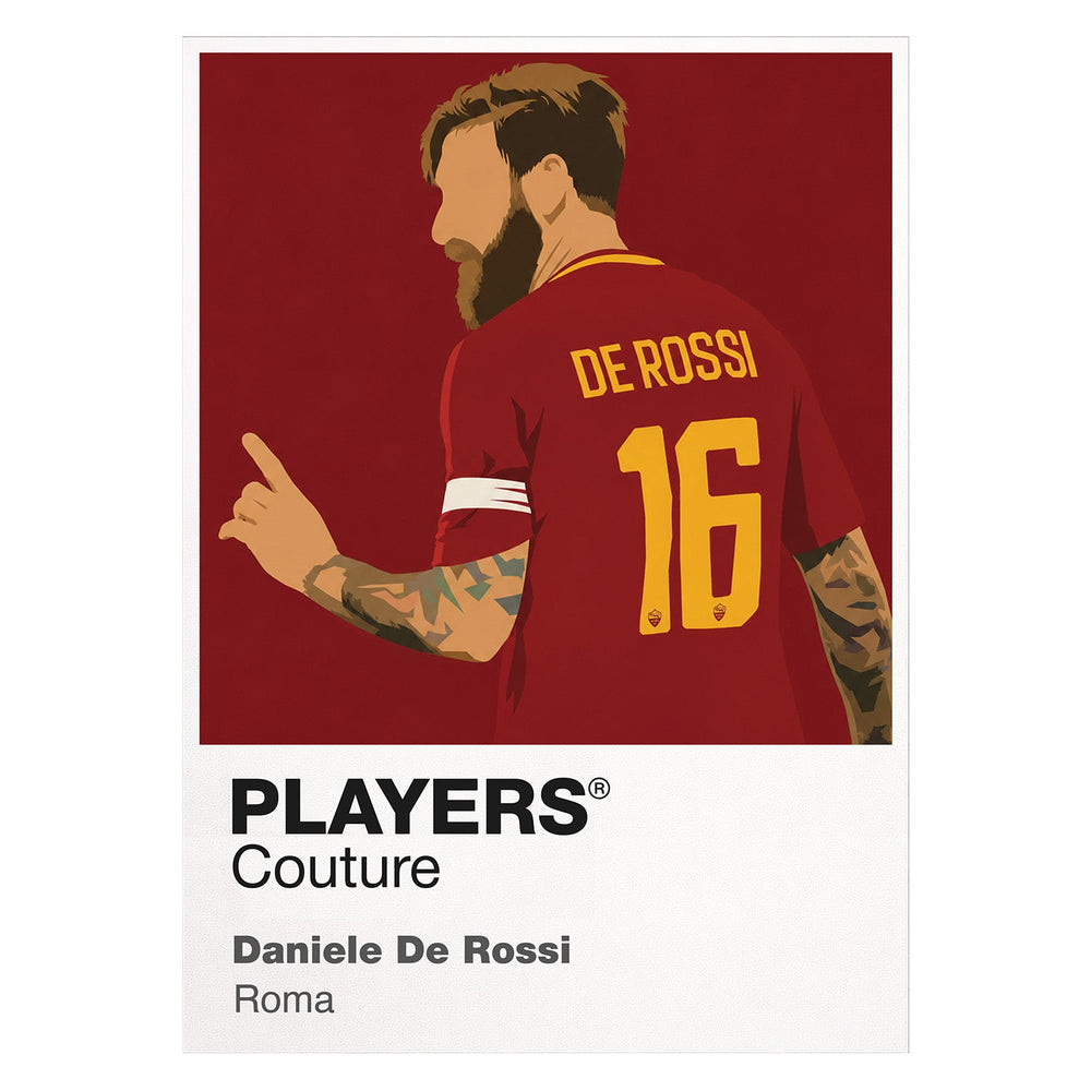 Daniele De Rossi Roma white Icon Frame artwork detail