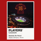 Daniele De Rossi Roma number 16 Icons in Lights Frame artwork in red