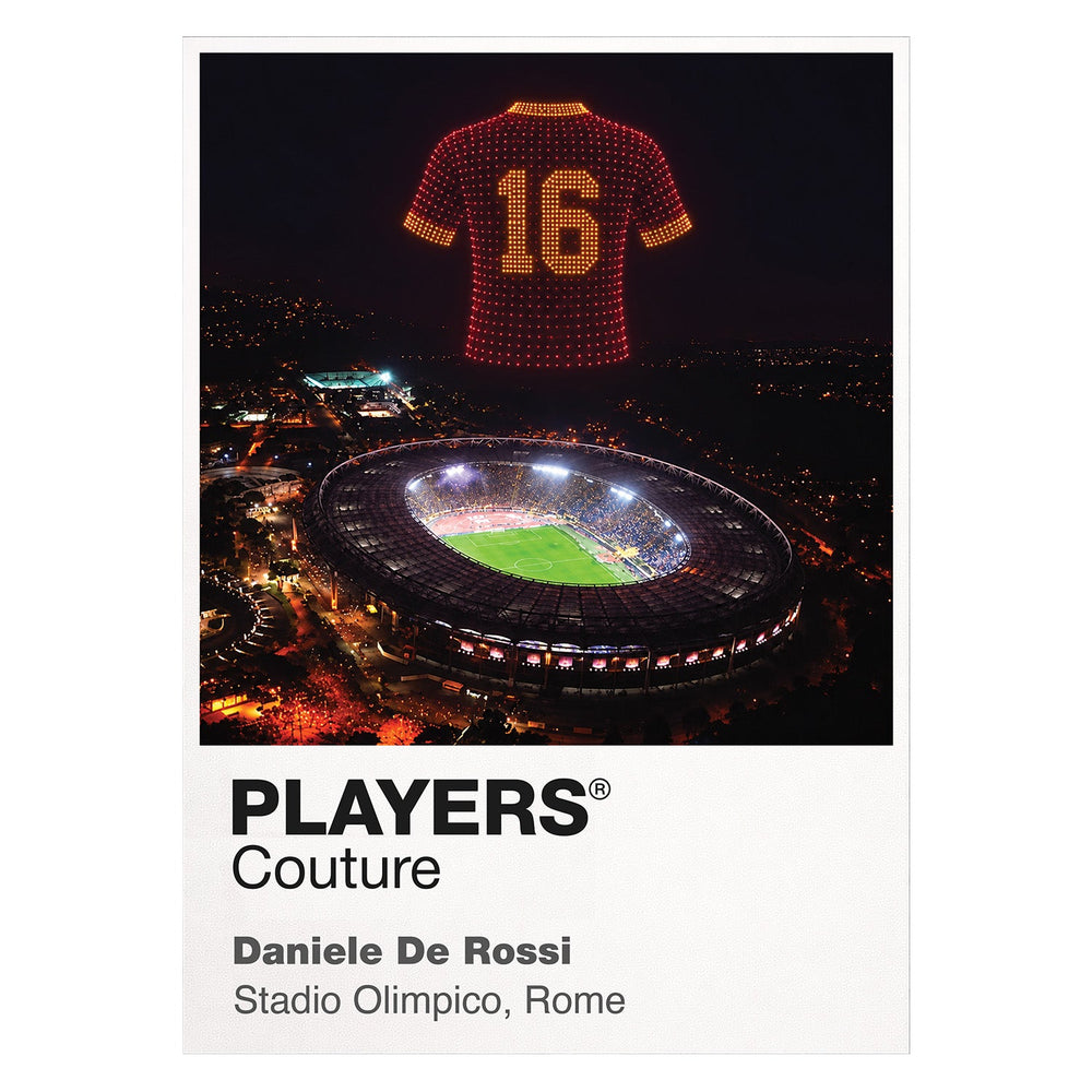 Daniele De Rossi Roma number 16 Icons in Lights Frame artwork in white