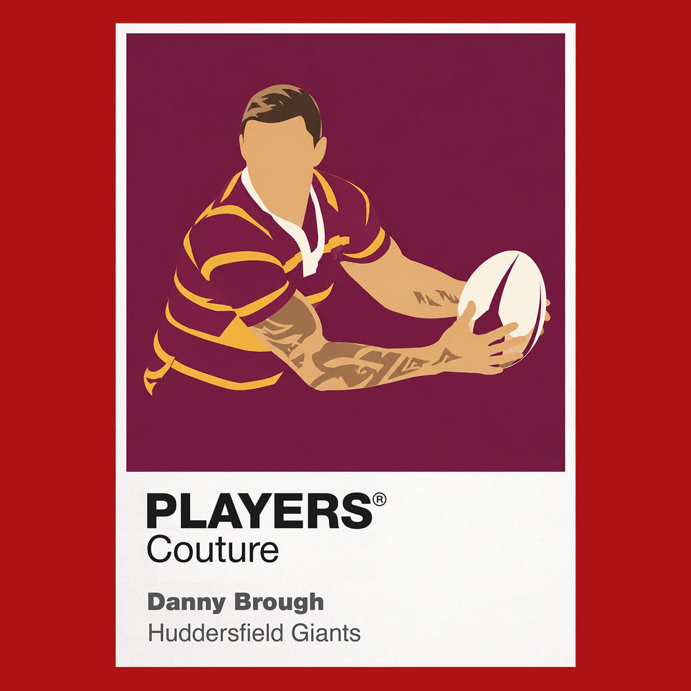 Danny Brough Huddersfield Giants rugby league T-shirt red