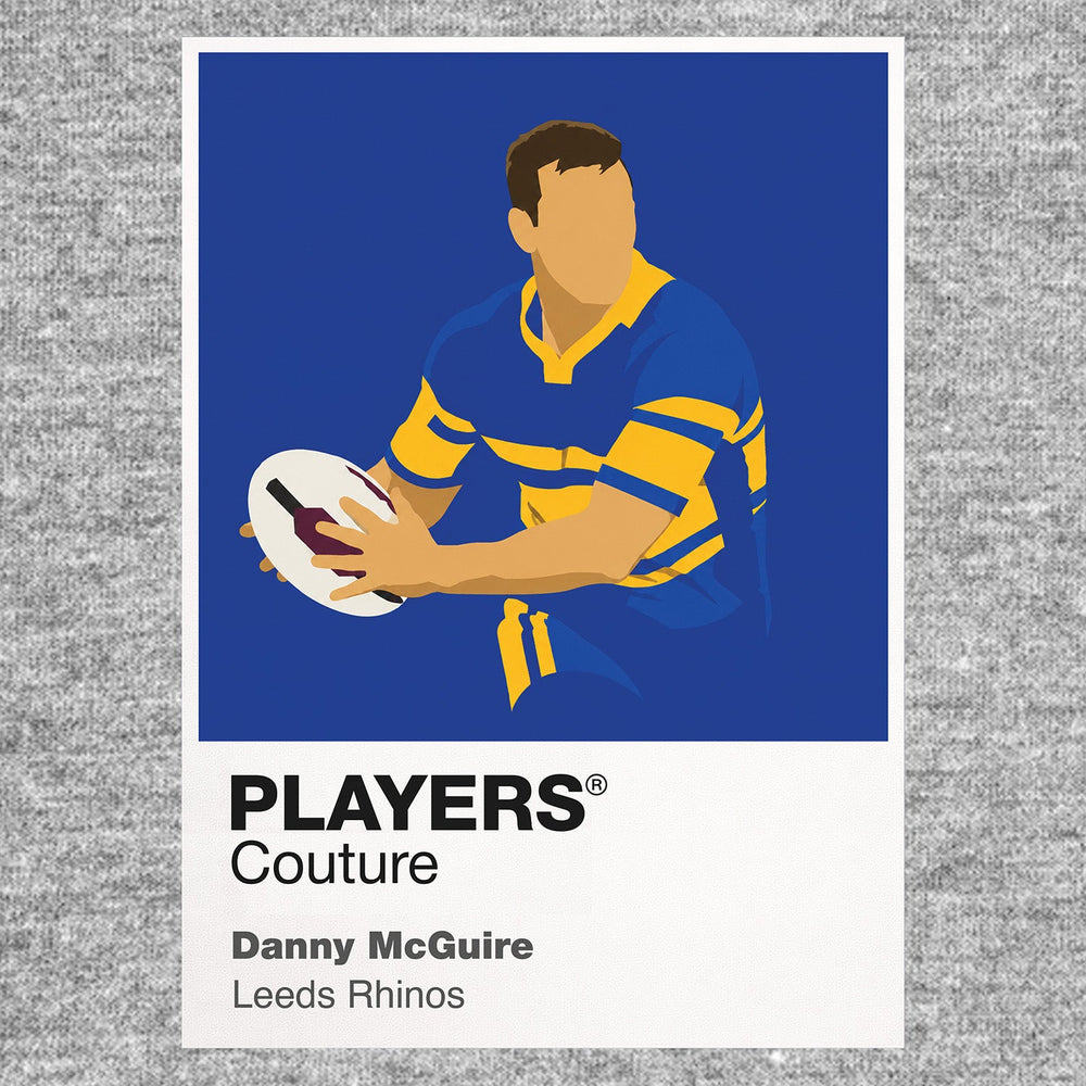 Danny McGuire Leeds Rhinos rugby league hoodie grey