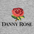 Danny Rose Logo Men's T-Shirt – grey close-up detail shot of the Danny Rose Players Couture logo design