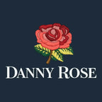Danny Rose Logo Men's T-Shirt – navy close-up detail shot of the Danny Rose Players Couture logo design