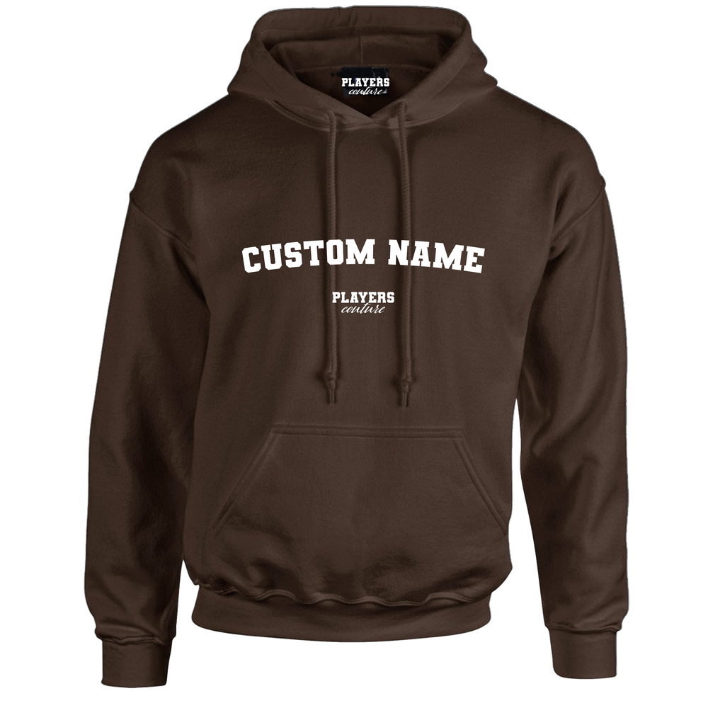 Chocolate Brown Custom Great Value Players Couture Men's Basic Hoodie Chocolate Brown
