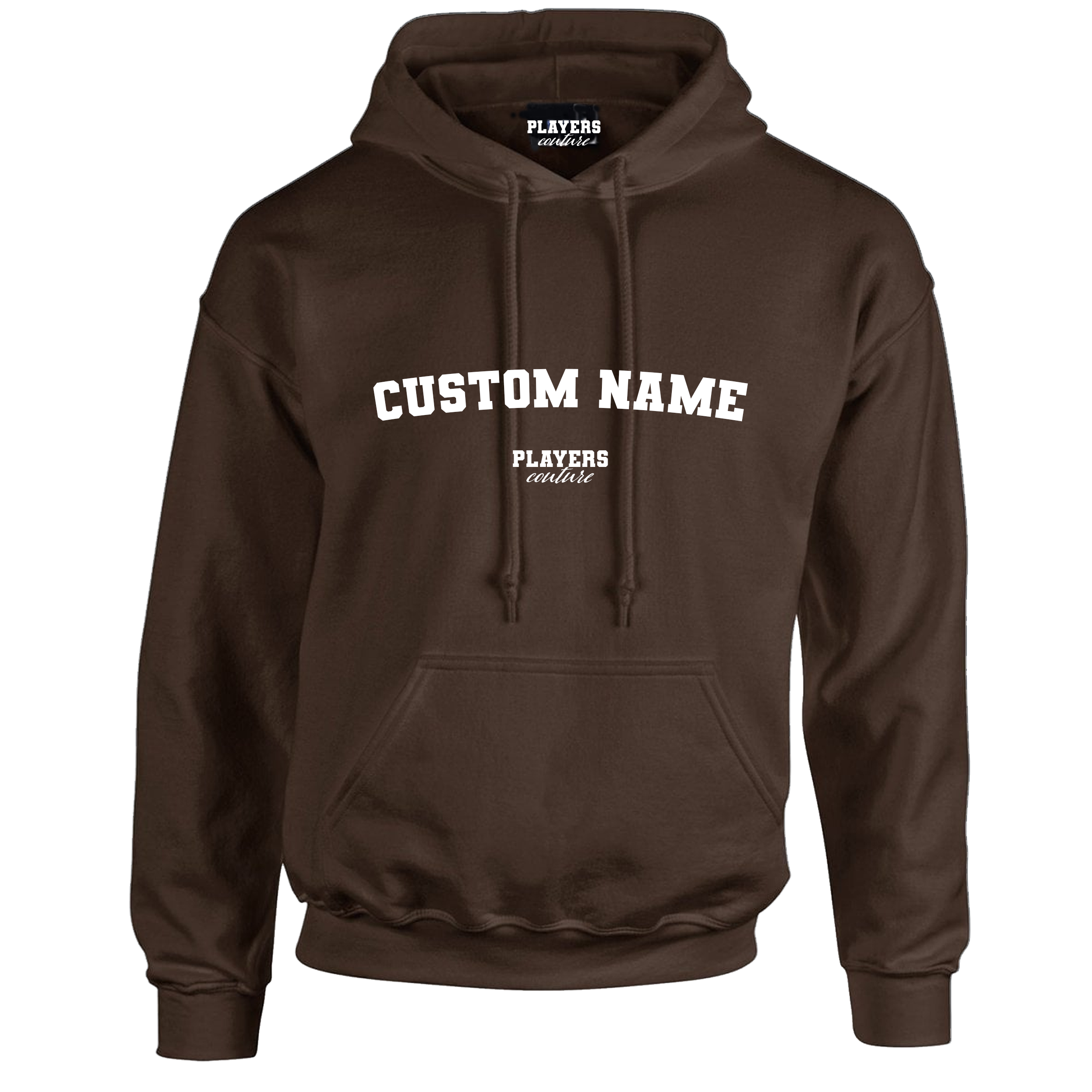 Chocolate Brown Custom Great Value Players Couture Men's Basic Hoodie Chocolate Brown