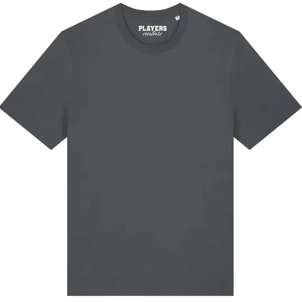 Premium Custom Men's T-Shirt t-shirt – grey men's t-shirt with black Premium Custom Men's T-Shirt letters and Players