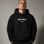 dark-souls name-print hoodie - black