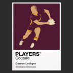Darren Lockyer Brisbane Broncos rugby league T-shirt black