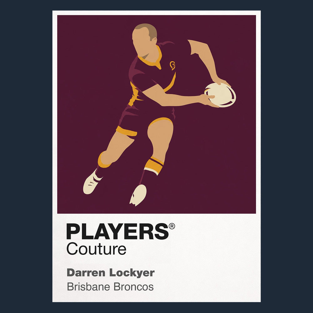 Darren Lockyer Brisbane Broncos rugby league hoodie navy