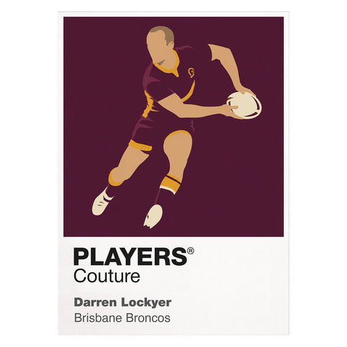 Darren Lockyer Brisbane Broncos rugby league T-shirt white