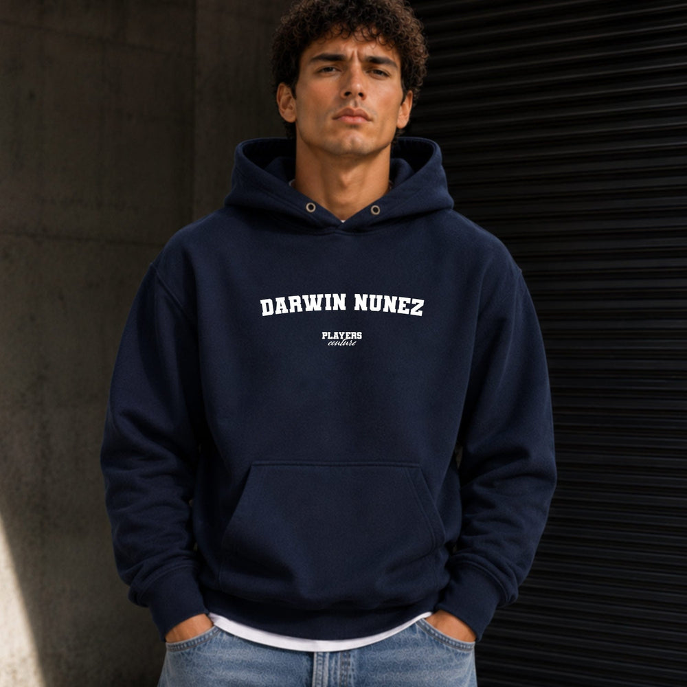 darwin-nunez name-print hoodie - black