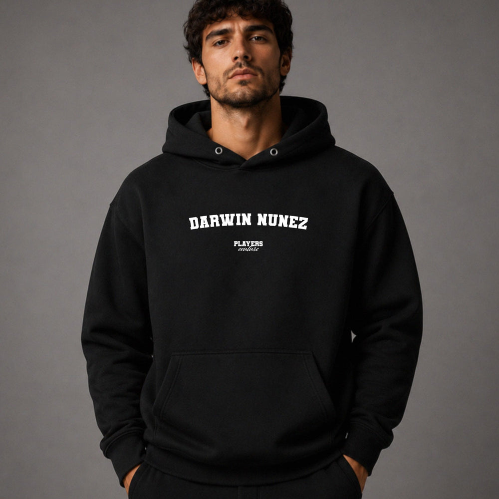 darwin-nunez name-print hoodie - black