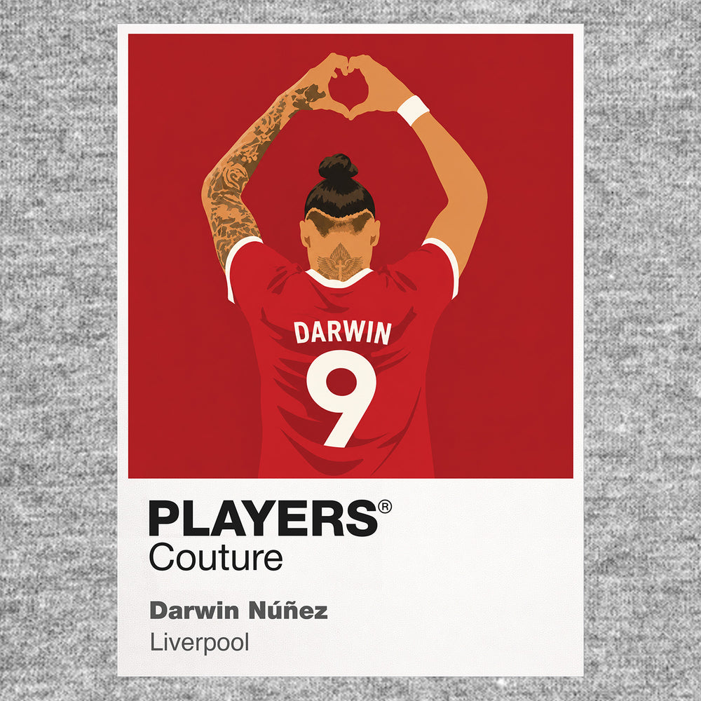 Darwin Nunez Liverpool Icon Frame — Gray