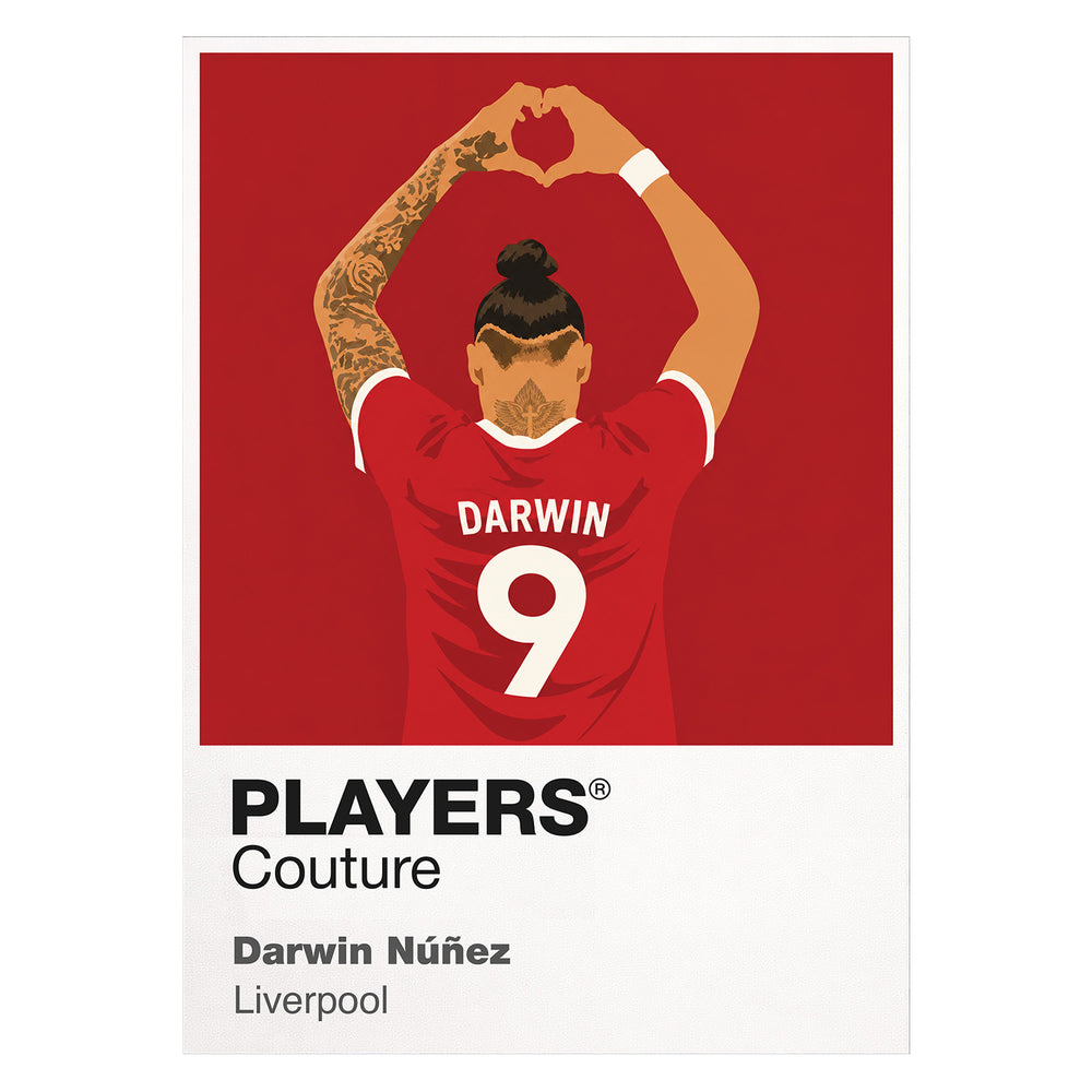 Darwin Nunez Liverpool Icon Frame — White