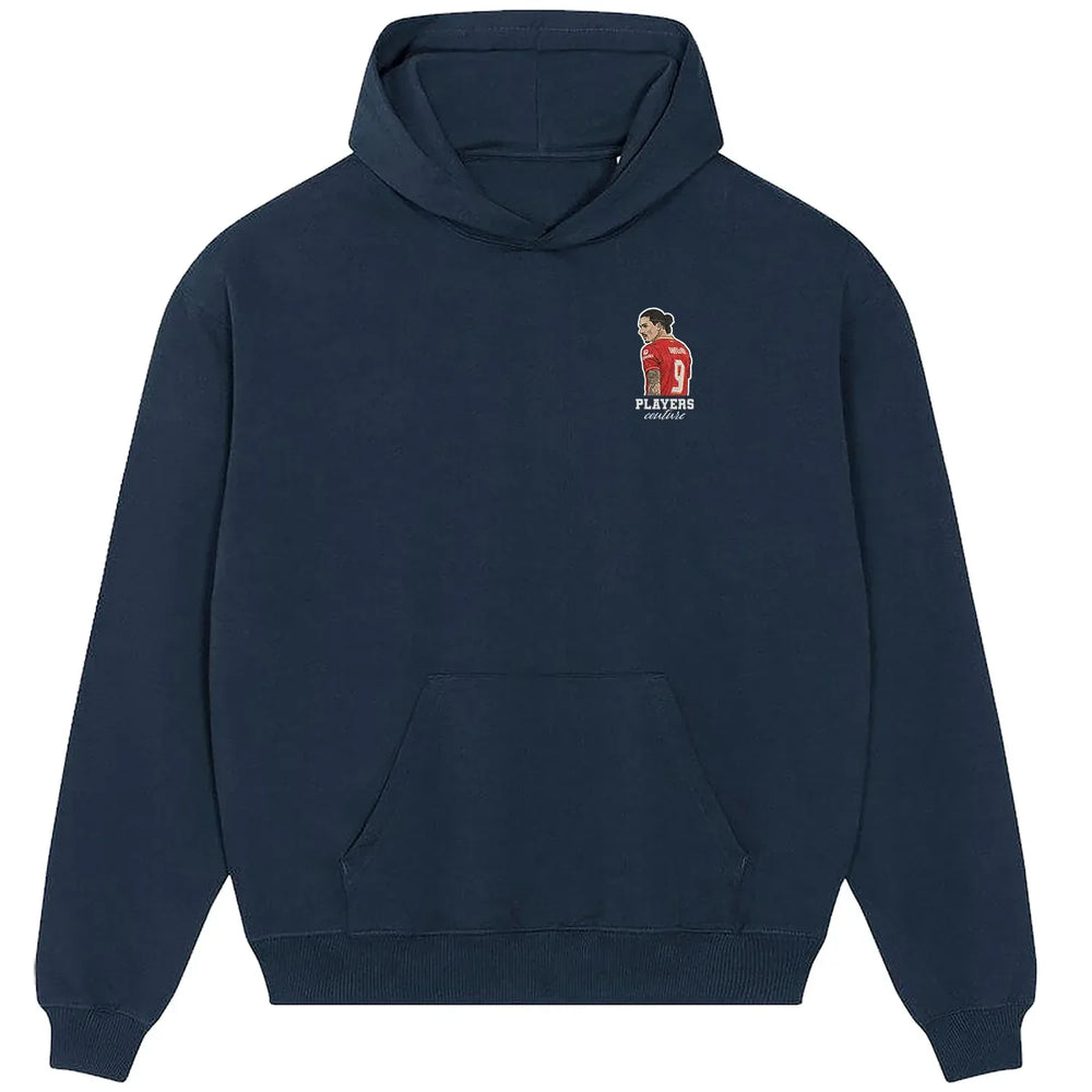 Darwin Nunez hoodie – navy men's hoodie featuring the Darwin Nunez Players Couture logo