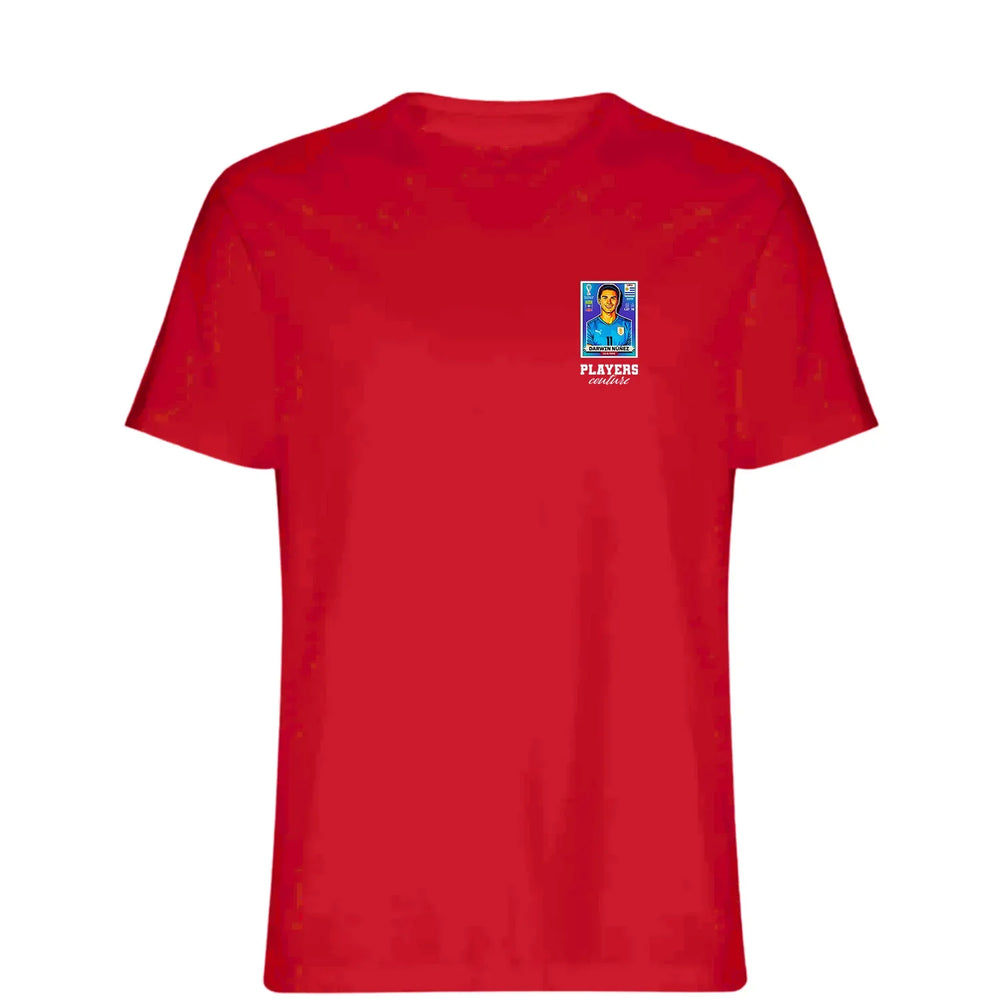 Darwin Nunez World Cup t-shirt – red men's t-shirt featuring the Darwin Nunez World Cup Players Couture logo