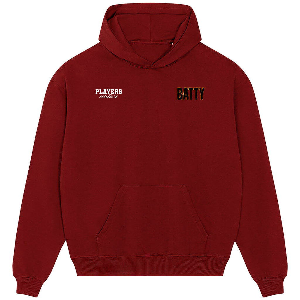 David Batty Logo Players Couture Men's Casual Hoodie Red