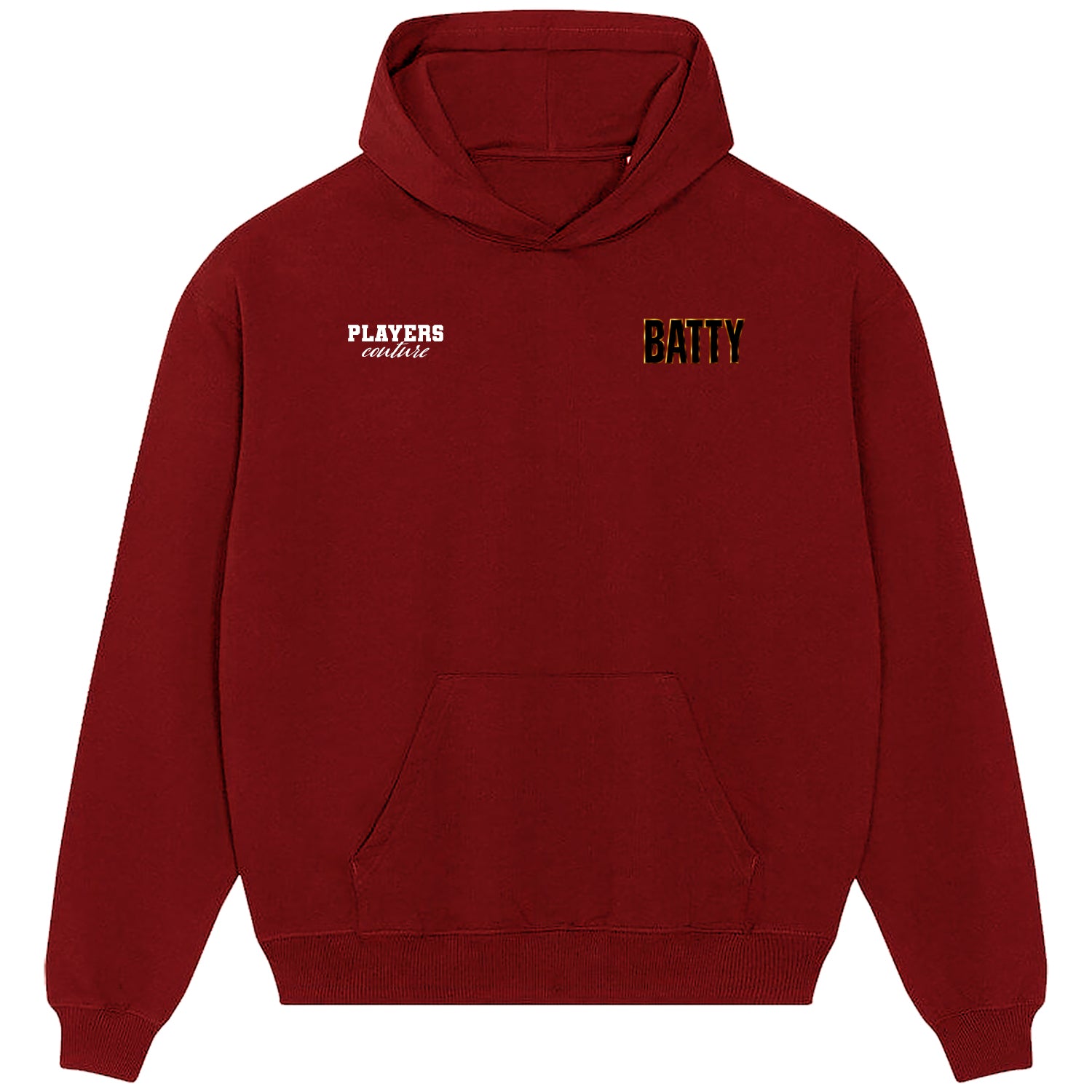 David Batty Logo Players Couture Men's Casual Hoodie Red