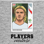 David Beckham 2006 World Cup Sticker Men's T-Shirt – grey close-up detail shot of the David Beckham 2006 World Cup Players