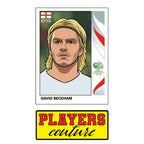 David Beckham 2006 World Cup Sticker Men's T-Shirt – close-up detail shot of the David Beckham 2006 World Cup Players