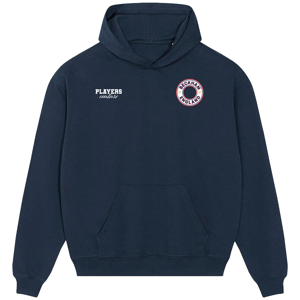 David Beckham Circle Logo Players Couture Men's Casual Hoodie Navy