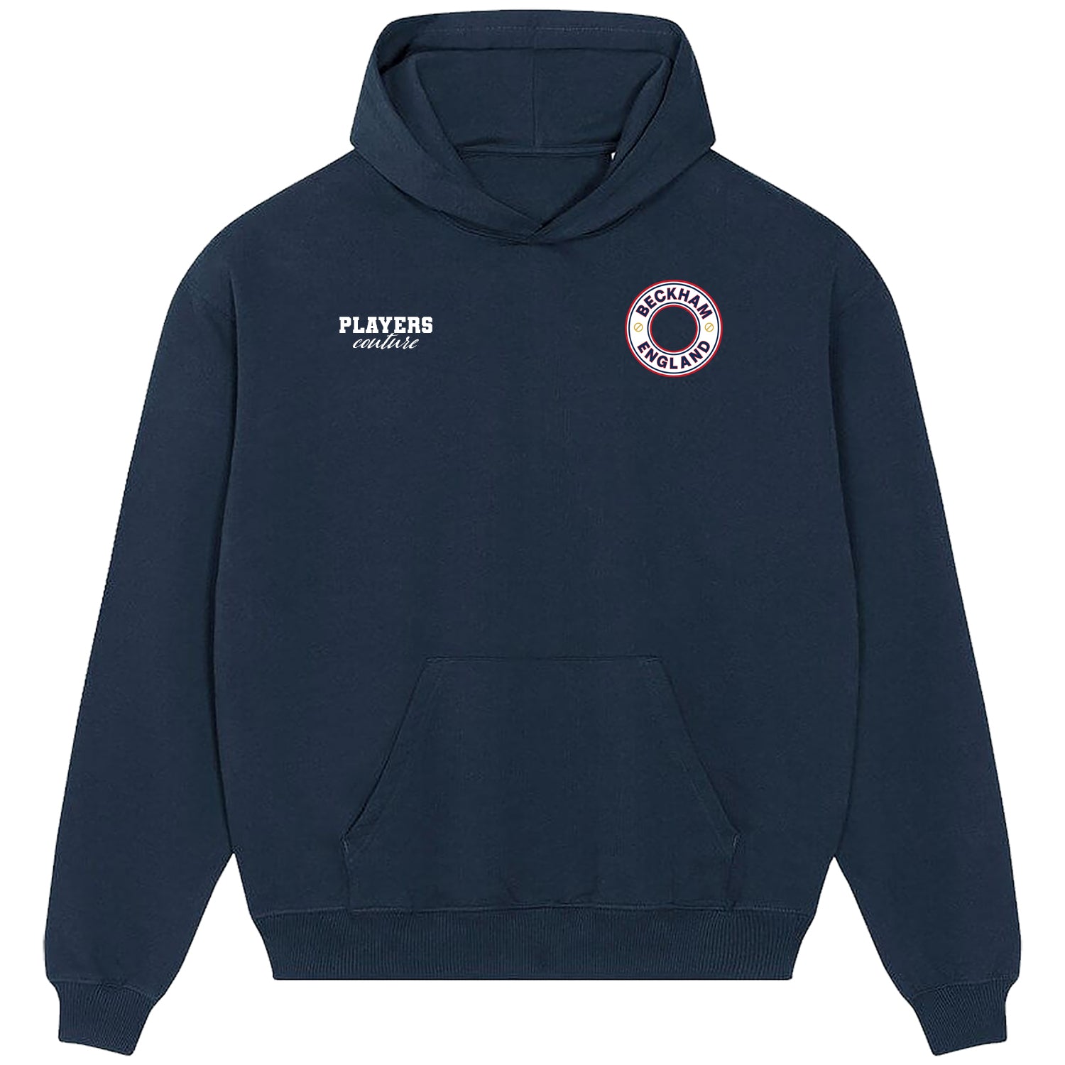David Beckham Circle Logo Players Couture Men's Casual Hoodie Navy